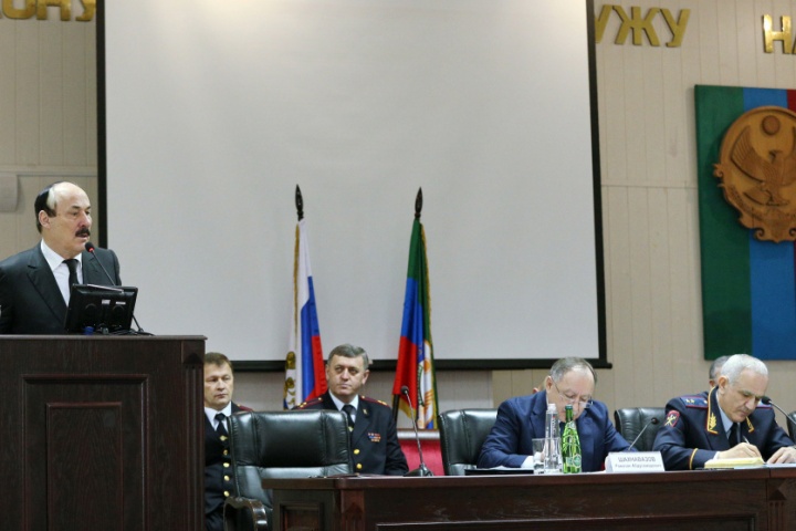 Глава Дагестана принял участие в заседании коллегии регионального МВД