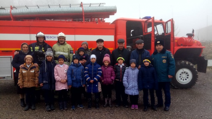На базе Танусинской СОШ  прошли пожарно-тактические занятия